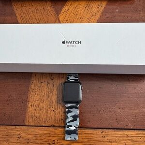 Apple Watch Series 3 - Black with Camouflage Band
